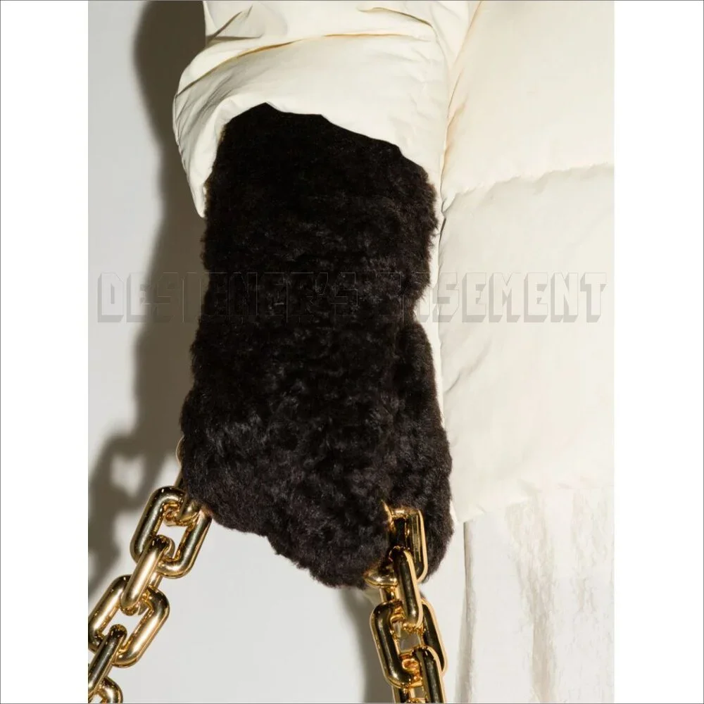 BOTTEGA VENETA size 9 brown TEDDY Shearling and Lambskin cashmere lined Gloves